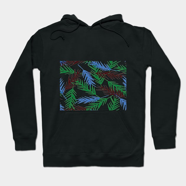 Pattern leaves colorful Hoodie by KQ1985